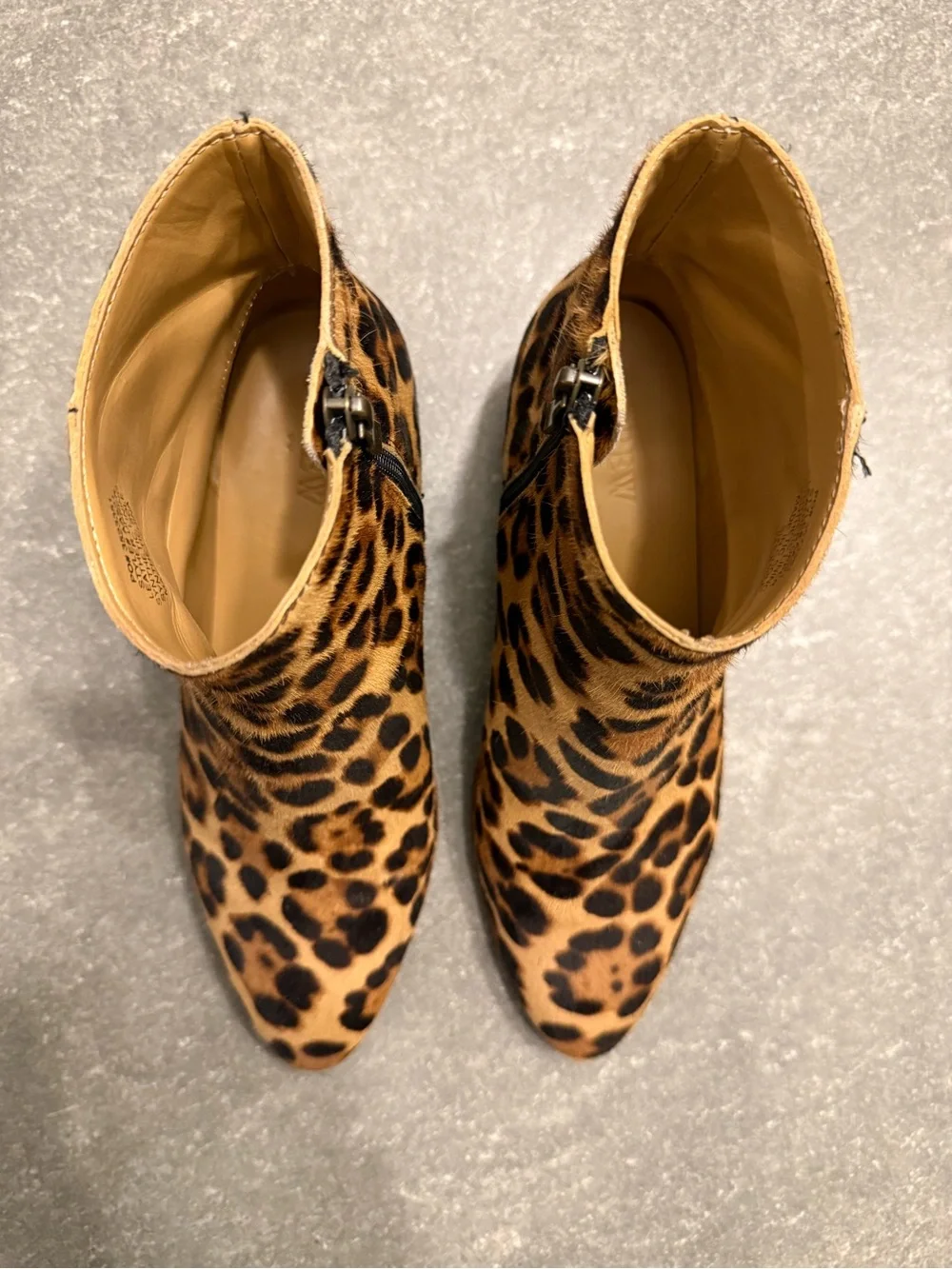 EUC J. Crew Women’s Leopard Calf Hair Boots Size 8